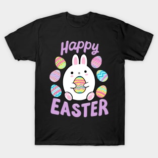 Happy Easter Day Cute Easter bunny holding an egg T-Shirt